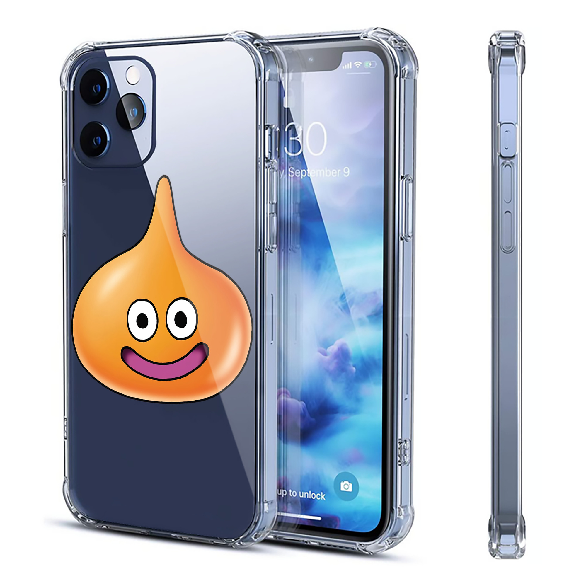 （画像用） ドラゴンクエスト Doragon Kuesuto Dragon Quest 【iPhone 12シリーズ対応】透明スマホケース（クリアソフトケース）